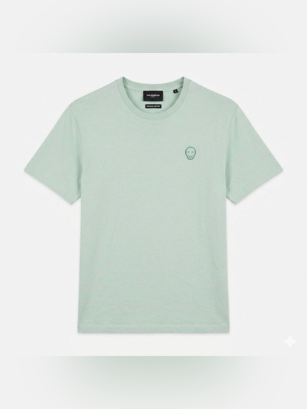 Kooples Paris Organic Cotton Mint Green Skull Patch T-Shirt Men’s Sz M Unisex